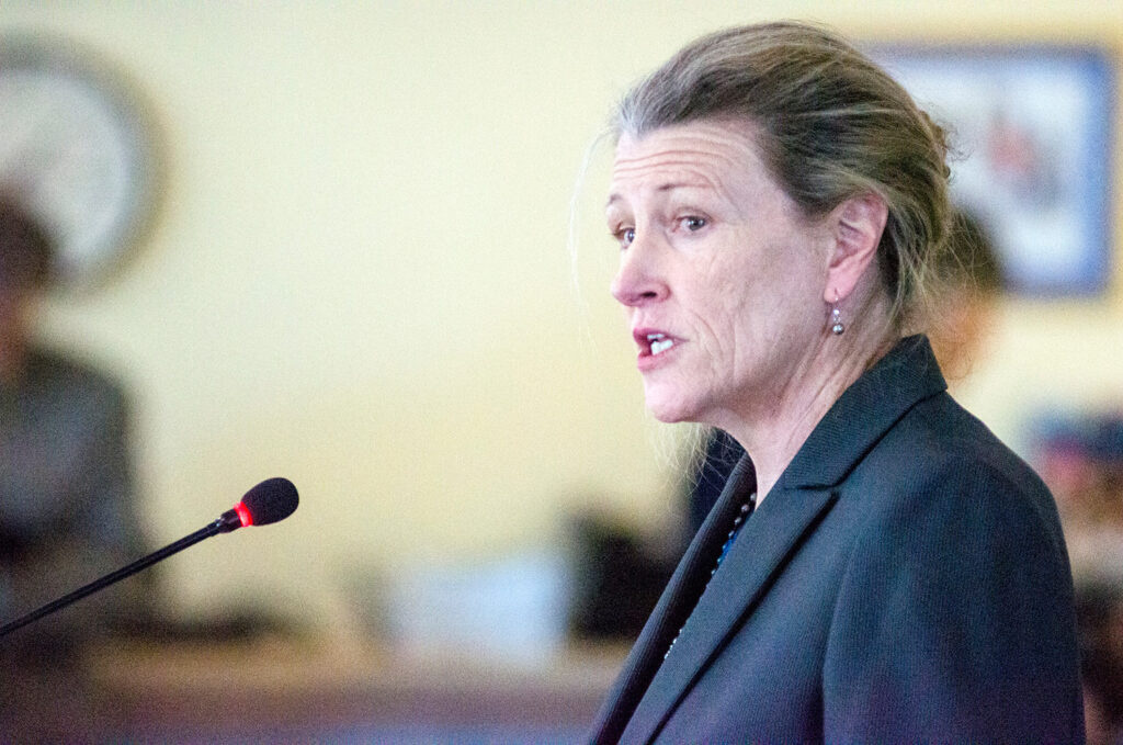 AUGUSTA, ME - JANUARY 31:  Jeanne Lambrew, Gov. Janet Mills' nominee for Department of Human Services Commissioner, speaks during confirmation hearing before the Joint Standing Committee on Health and Human Services on Thursday January 31, 2019 in the Cross State Office Building in Augusta. (Staff photo by Joe Phelan/Staff Photographer)
