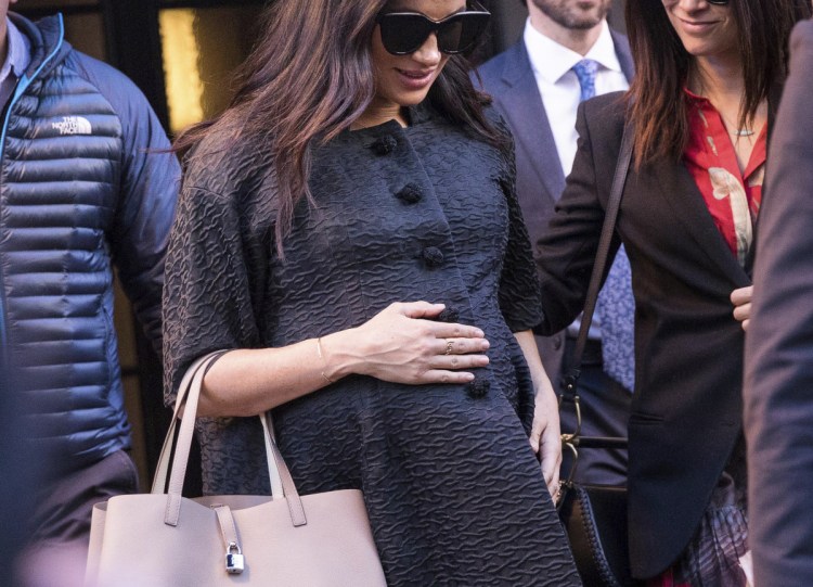Meghan, duchess of Sussex, arrives for her baby shower at the Mark Hotel on Tuesday in New York.