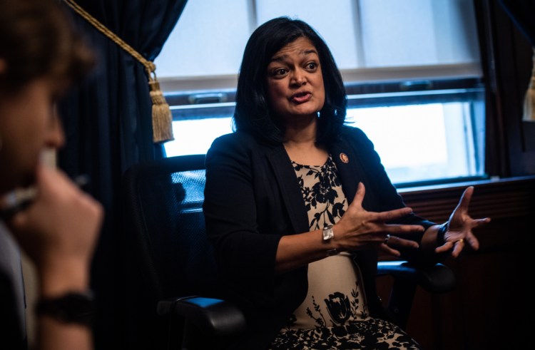 A plan by Rep. Pramila Jayapal, D-Wash., the co-chair of the Congressional Progressive Caucus, would move every American onto one government insurer in two years.