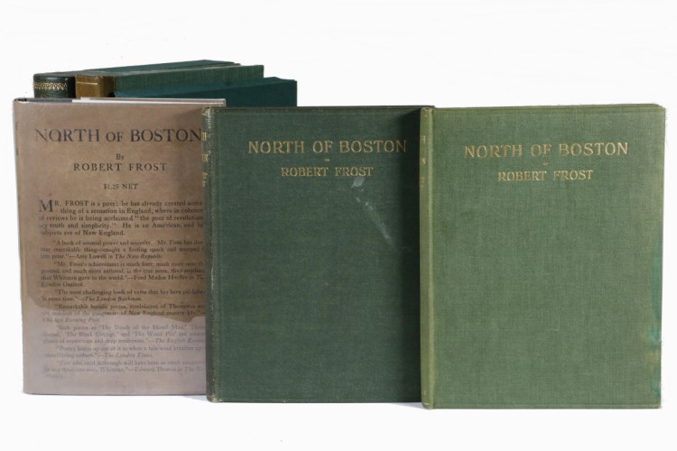 Friday's auction includes three signed first editions of Robert Frost's signature book, "North of Boston."