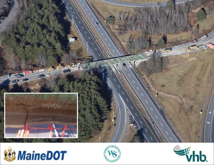 VHB and MDOT were honored with the Engineering Excellence Award for their work on the  reconstruction project at the I-95 Exit 109A ramp overpass in Augusta. 