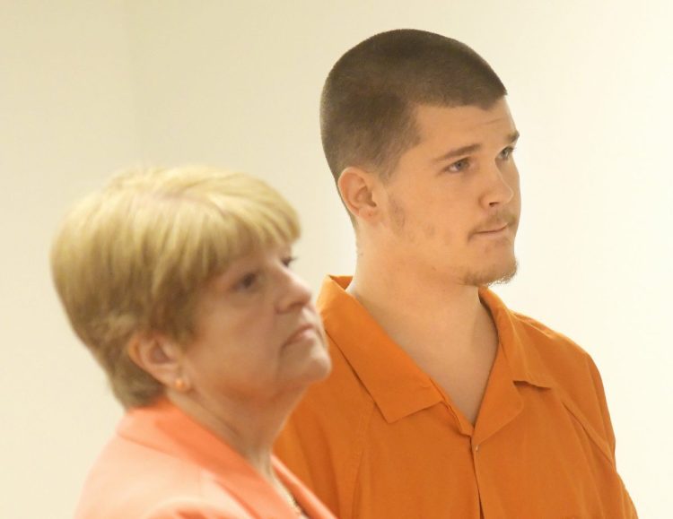Derrick L. Dupont, shown in court in 2017 with attorney Pamela Ames, pleaded guilty Friday to manslaughter in the shooting death of James L. Haskell Jr., 41, of Chelsea. 