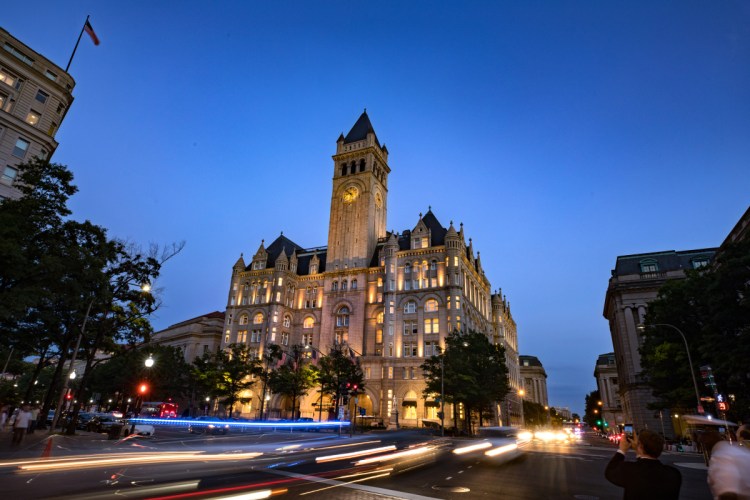 The Trump International Hotel in Washington, D.C. T-Mobile has spent about $195,000 at the president's hotel since April.