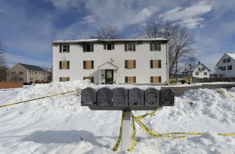 Ten people, including several children, were displaced last week when the apartment building on Bell Street in Berwick burned and a firefighter was killed.