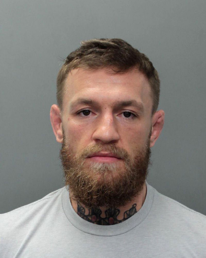 Authorities say mixed martial artist and boxer Conor McGregor has been arrested in South Florida for stealing the cellphone of someone who was trying to take his photo. A Miami Beach police report says the 30-year-old McGregor was arrested Monday and charged with robbery and criminal mischief.