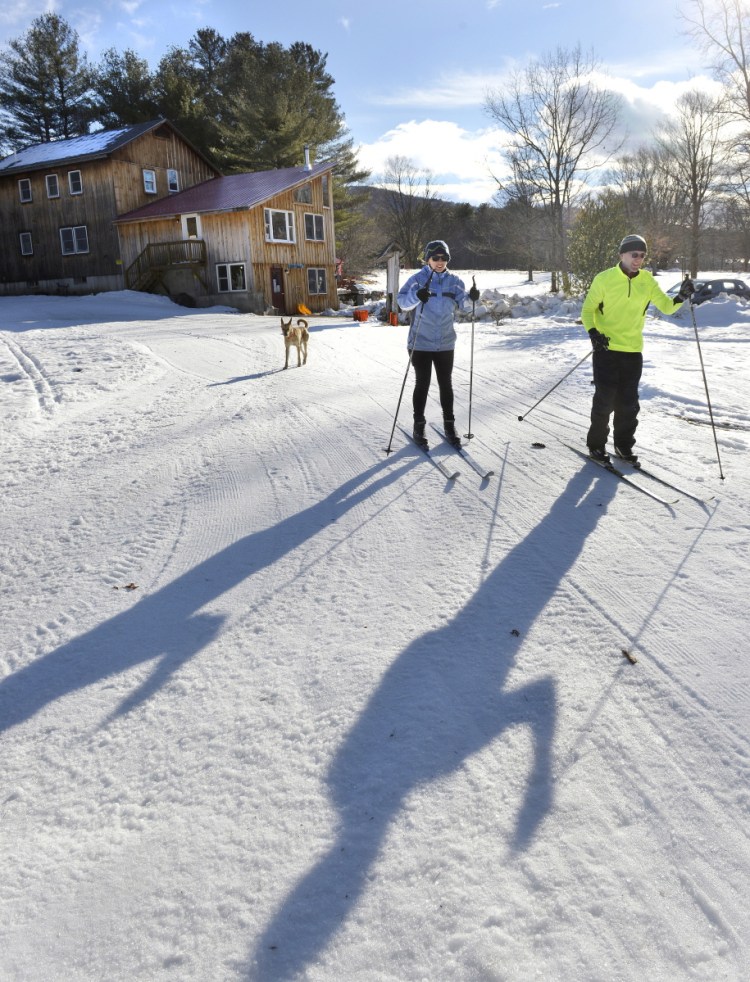 Carter's X-C Center  is an institution, founded by David Carter who is a legend in New England's cross country skiing circles.  Carter died last Spring but his family is carrying on the business. Eric Hartell and Stephanie Kindel head out for a mornings ski on a recent visit to the Center.