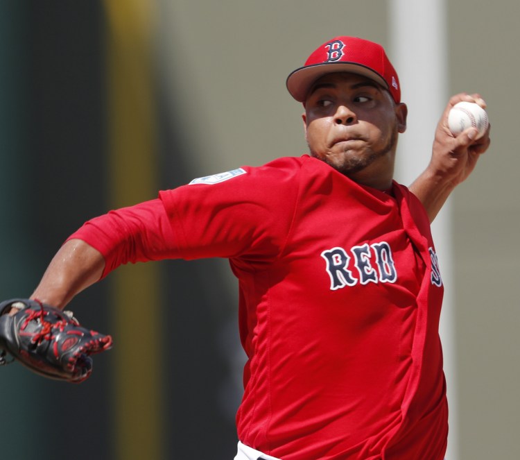 Darwinzon Hernandez, who pitched in Class A last season, has impressed the Red Sox in spring training, allowing one run in 10 innings over five appearances.