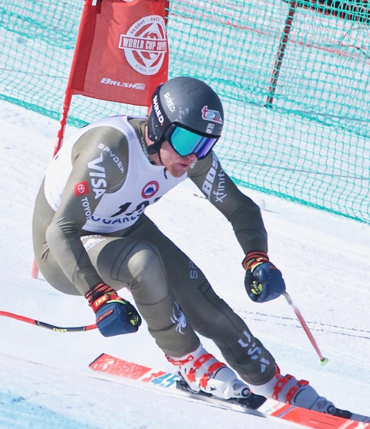 Ryan Cochran-Siegle of Vermont wins the super-G title Wednesday at the U.S. Alpine Speed Championships at Sugarloaf. He won by nearly a full second.