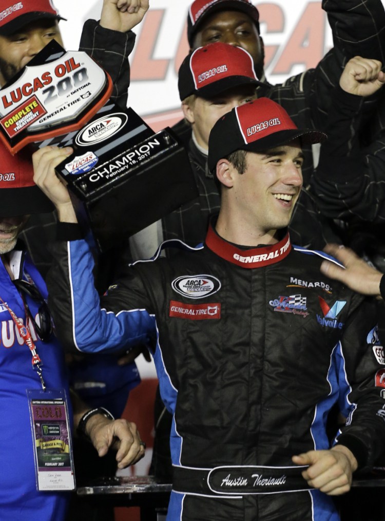 Austin Theriault had a lot to celebrate in 2017, when he opened with a win at Daytona on his way to the ARCA championship. Now he's close to getting his first shot at NASCAR's Cup Series.