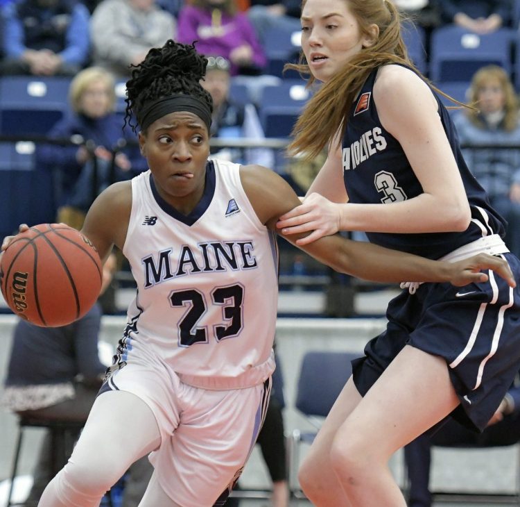 Tanesha Sutton, a post player in a guard's body, averaged 14.6 points and 7.4 rebounds per game for the Black Bears this season,