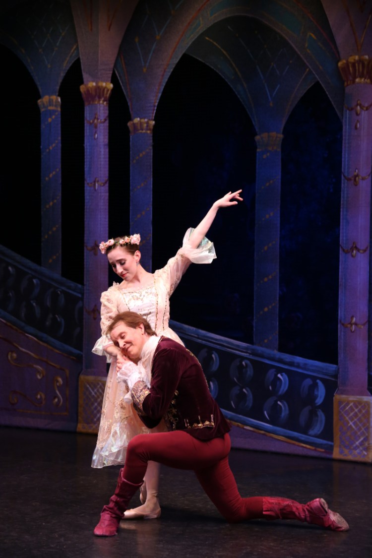 Adrienne Pelletier as Cinderella and Glenn Davis as Prince in Maine State Ballet's "Cinderella."