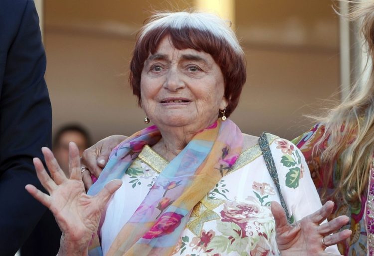 Agnes Varda appears at the screening of the film "Visages, Villages," in 2017.