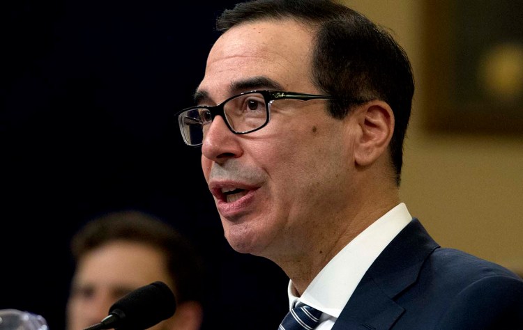 Treasury Secretary Steven Mnuchin testifying before the House Ways and Means Committee on FY'20 budget on Capitol Hill on Thursday.