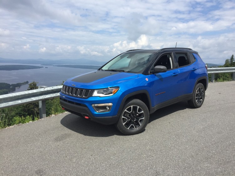 Jeep Compass pricing starts at less than $21,000 for front-drive models. Photo by Tim Plouff. Location: High ground, Rangeley region. 