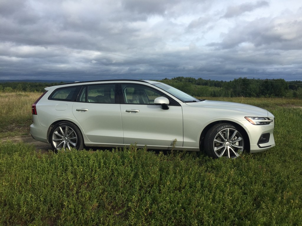 The V60 comes in five trim levels; Momentum starts at $39,650. Photo by Tim Plouff. Location: Blueberry field, Otis.