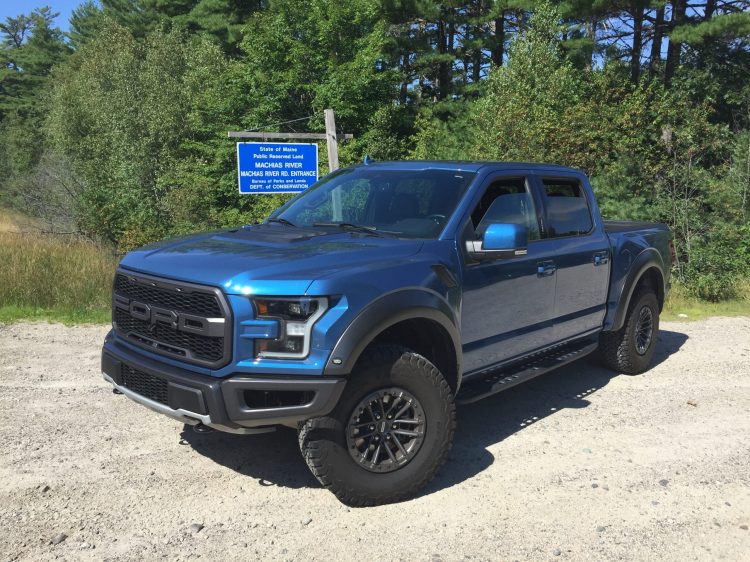 You don’t so much as notice the Raptor, as it inserts itself into your field of vision—especially in Ford Performance Blue Paint.