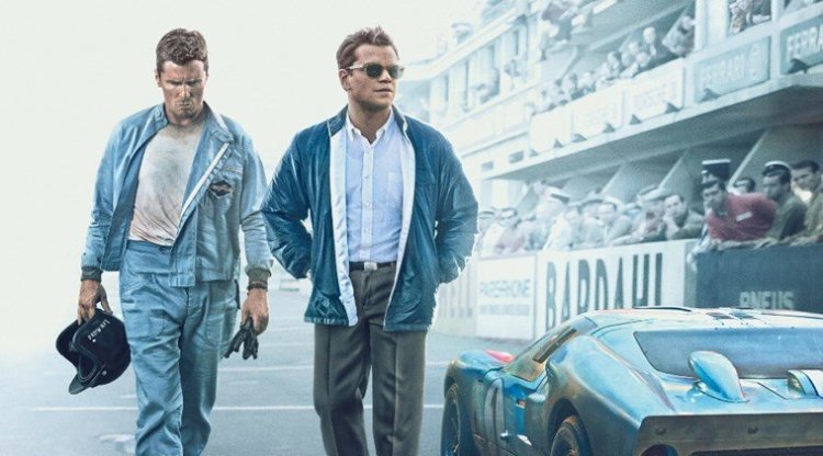 Christian Bale and Matt Damon star in "Ford v. Ferrari," originally released Aug. 30 2019 and nominated for four Academy Awards.