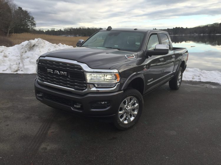 Pricing starts at $33,645 for a 4X2 regular cab. Add $2,900 for 4X4. A Tradesman Crew Cab 4X4 starts at $40,395, then climbs four more models to the Limited Crew Cab which starts at $68,090. This sample truck carried a Monroney sticker of $82,290 with the $9,100 diesel engine option.