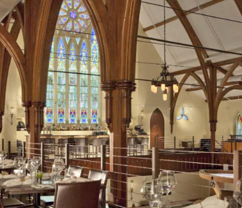 Grace is a nationally acclaimed restaurant and events venue in downtown Portland. It is housed in the Chestnut Street Church (1856).