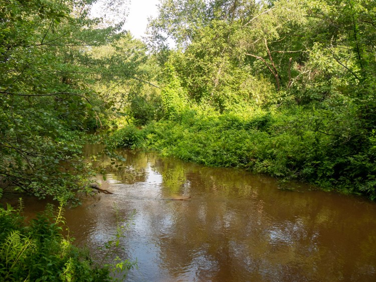The Nonesuch River where it runs through the "Libby Parcel," 16.5 acres that will soon join the Scarborough Land Trust.