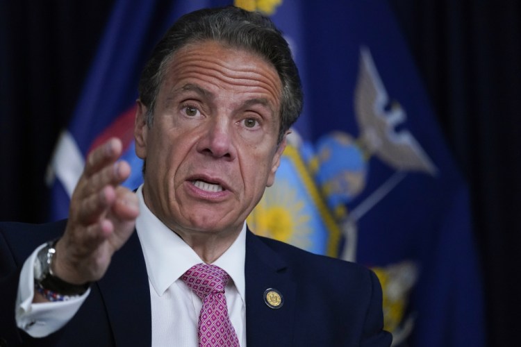Former New York Gov. Andrew Cuomo, shown in May, has been charged with a misdemeanor sex crime.