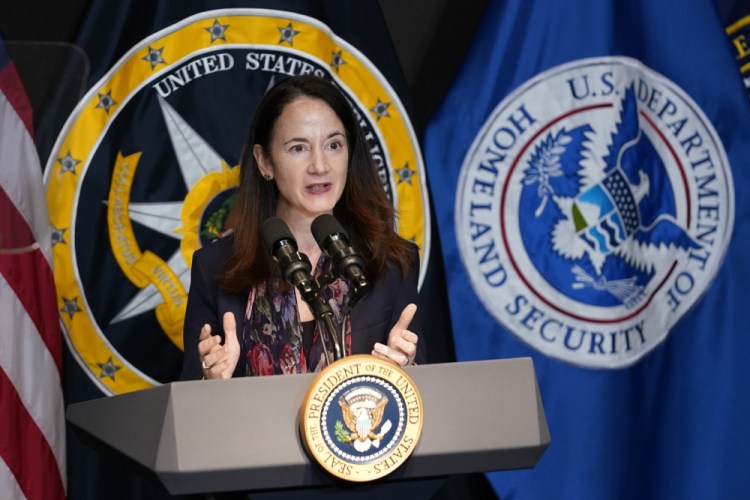 Director of National Intelligence Avril Haines is shown in July. U.S. intelligence agencies say they likely won't ever be able to conclude whether COVID-19 spread by animal-to-human transmission or leaked from a lab. 
