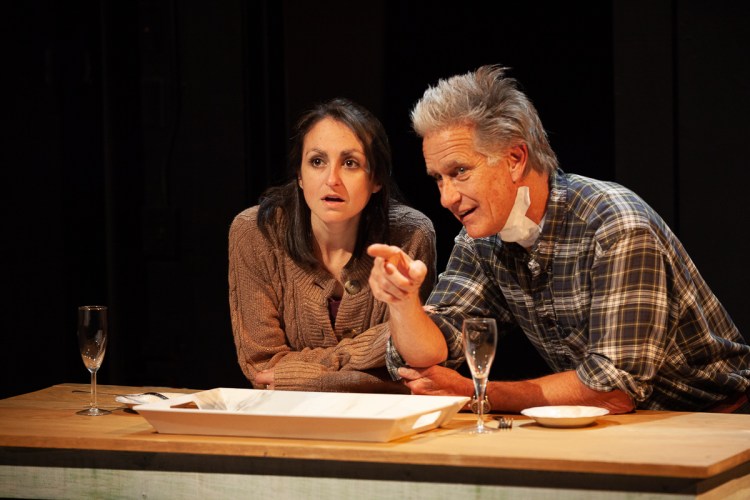 Allison McCall and Whip Hubley as Mae the Dad in Mad Horse Theatre's "You Got Older."