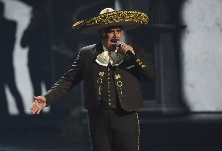 Vicente Fernandez performs at the 20th Latin Grammy Awards on Nov. 14, 2019, in Las Vegas. (AP Photo/Chris Pizzello, File)