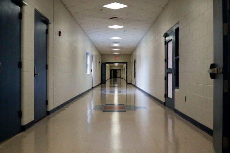 A corridor in the Long Creek Youth Development Center in South Portland.