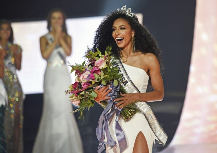 Miss North Carolina Cheslie Kryst wins the 2019 Miss USA final competition in Reno, Nev., on May 2, 2019. 