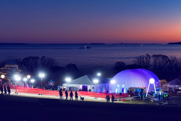 A view of the Carnaval Maine site on Portland's Eastern Promenade in 2020, the first year of the event.