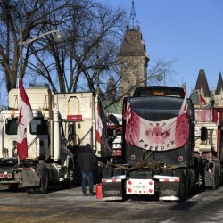 Canada Virus Outbreak Truckers Protest