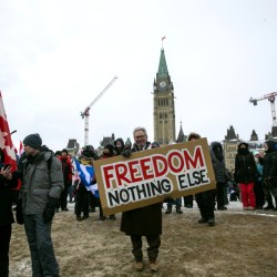 Virus Outbreak Canada Truckers Protesters
