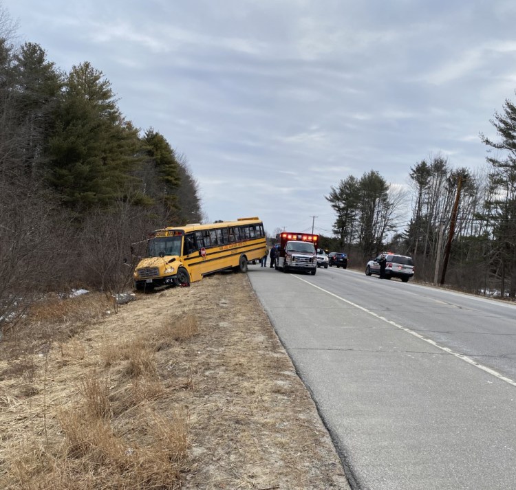 A MSAD 75 school bus was safely brought to a stop by students this morning after the driver reportedly had a medical emergency.