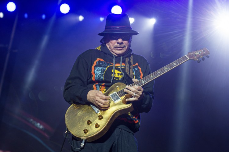 Carlos Santana performs at the BottleRock Napa Valley Music Festival in Napa, Calif., in May 2019. 