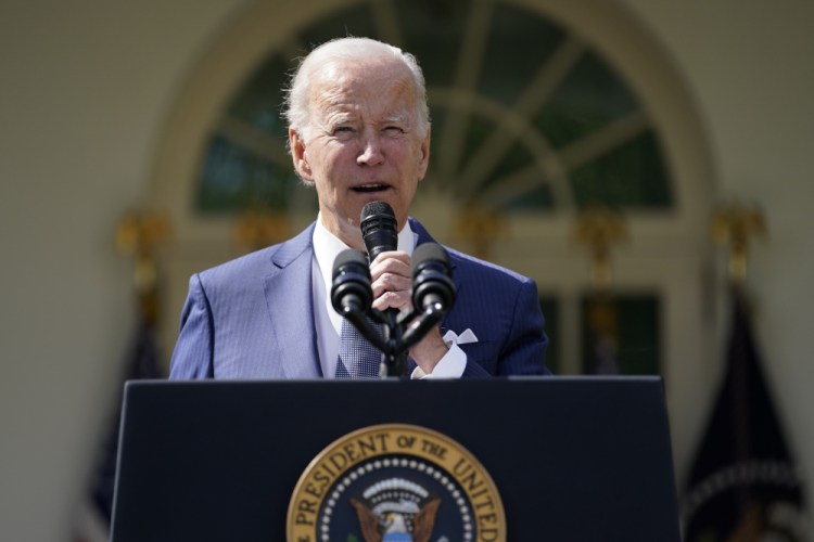 President Biden speaks in the Rose Garden on Tuesday about health care premiums. The president's plan to end hunger by 2030 includes expanding Supplemental Nutrition Assistance Program eligibility, giving children better access to free meals and extending summer benefits to school kids. 