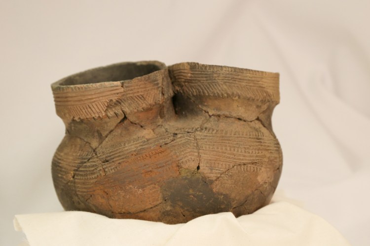 A 17th century Oneida Indian Nation ceramic pot seen Monday. A representative for the Nation said the move is one of the largest single repatriations in New York.