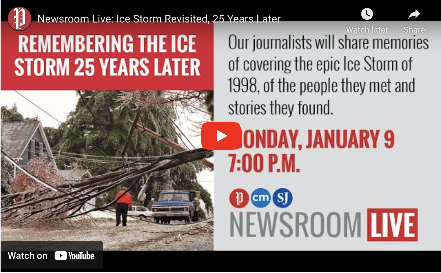 newsroom live: the 1998 ice storm
