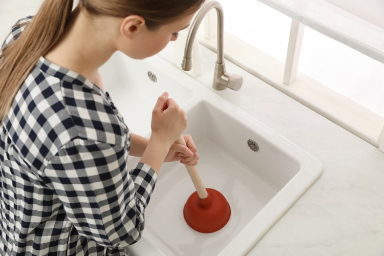 Either really, *really* clean your toilet plunger before using it on a sink, or consider buying one dedicated to sink clogs if you have regular issues.
