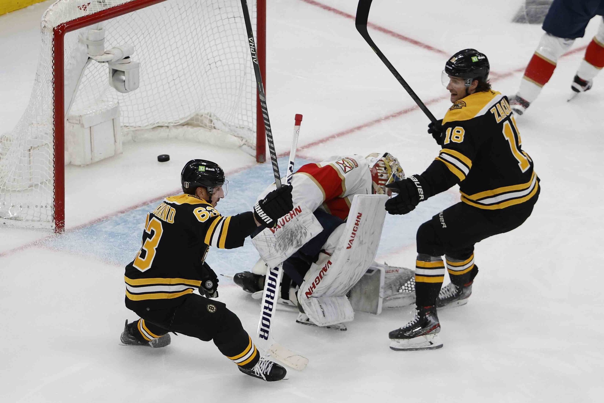 Boston Bruins' Pavel Zacha plays against the New Jersey Devils