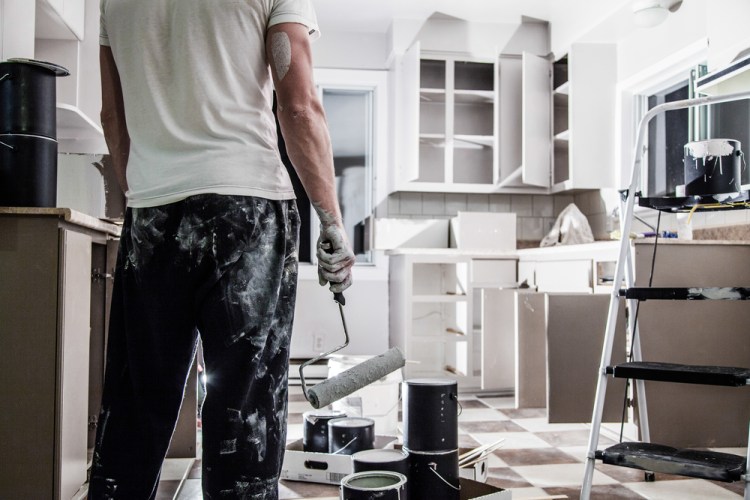 Painting your kitchen is going to be a giant mess, but it will all be okay in the end.