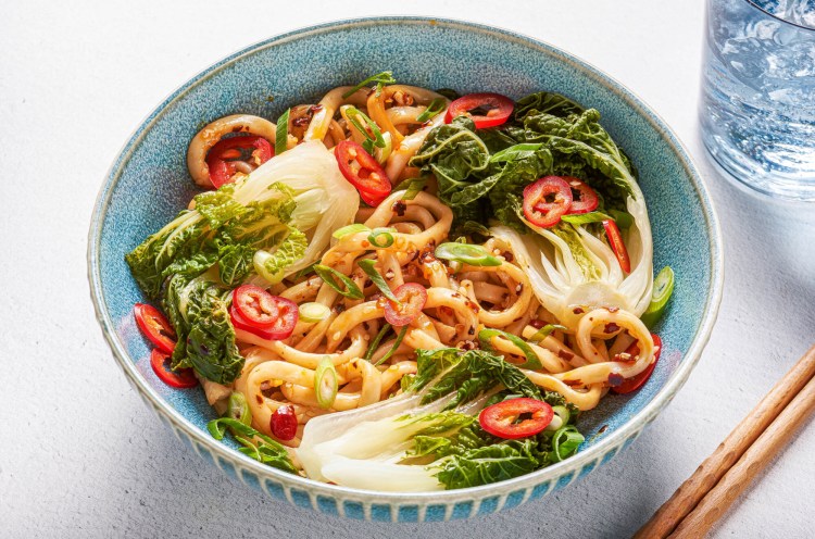 Spicy chili oil noodles come together very quickly and are easy to adapt.