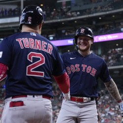 Red Sox earn series split by trouncing Astros, 17-1