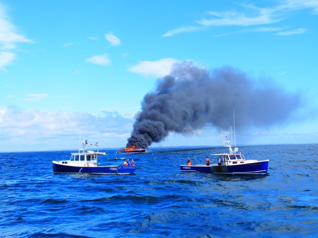 Yacht burns and sinks off the coast of Georgetown
