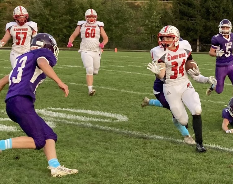  Football: Sanford’s size and experience too much for Marshwood in 42-6 win 