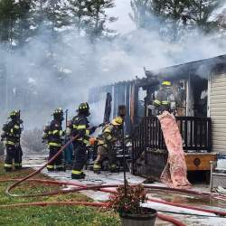 The Lisbon Fire Department responded to Ridge Road for a reported structure fire. All of the occupants had safety evacuated prior to our arrival. Crews were able to extinguish the blaze with assistance from Sabattus Fire Department , Durham Fire and Rescue , Topsham Fire & Rescue, and Lewiston Fire.