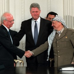 Bill Clinton. Yasser Arafat, Hosni Mubarak, Yitzhak Rabin